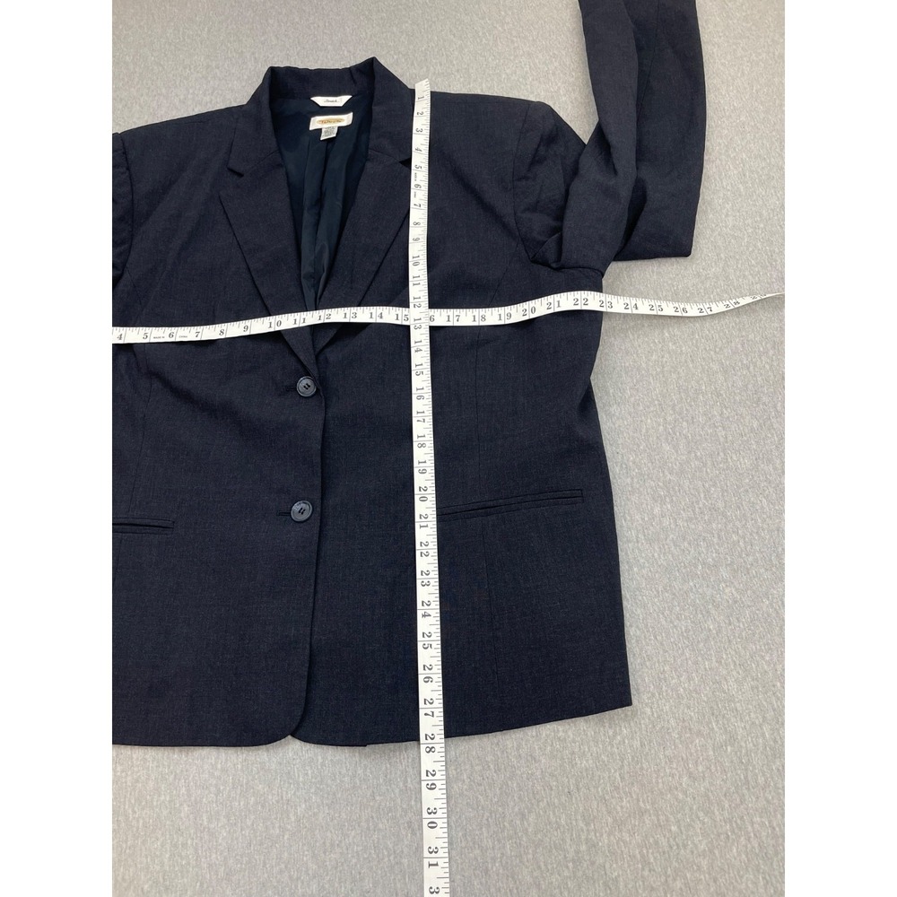 Talbots‎ Blazer Womens 18 Blend Navy Blue Wool Stretch 2-Button Single Breast - Picture 7 of 8